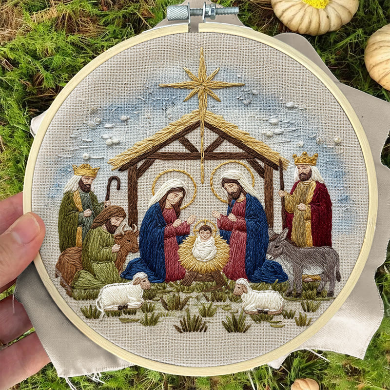 Rubbyoo Embroidery Kit - Christmas Nativity  | Diy Holiday Needlework | Decorative Handmade Craft - image 2