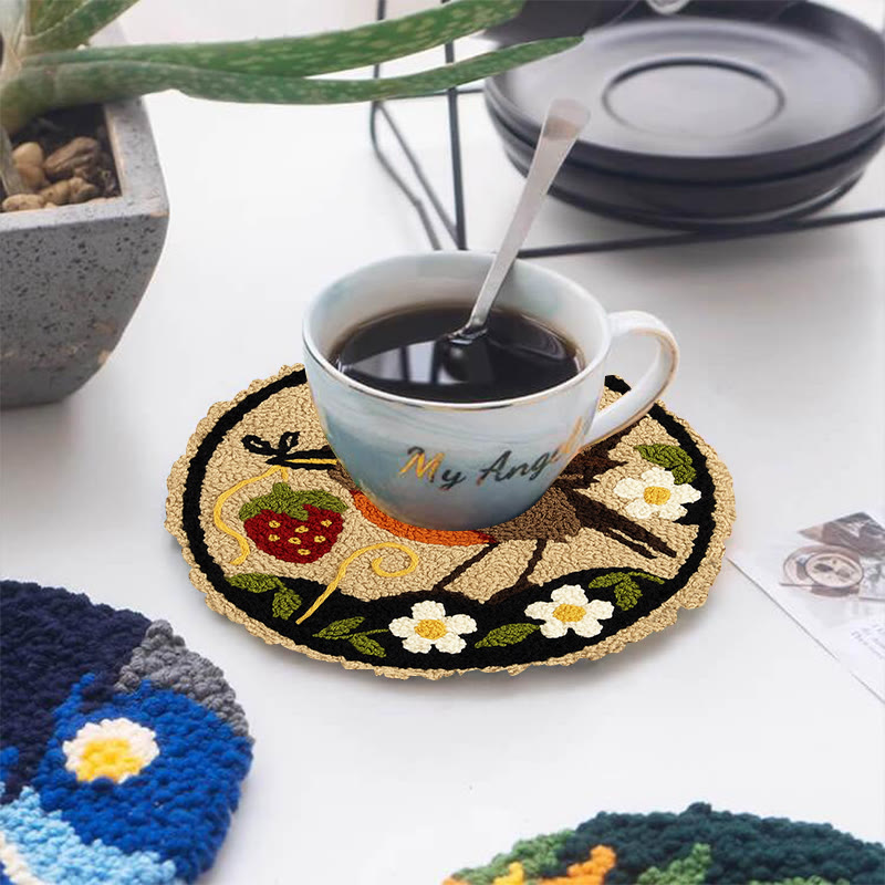 Strawberry Bird Punch Needle Kit - Diy Needle Yarn Craft | Beginner Handmade Art - image 11