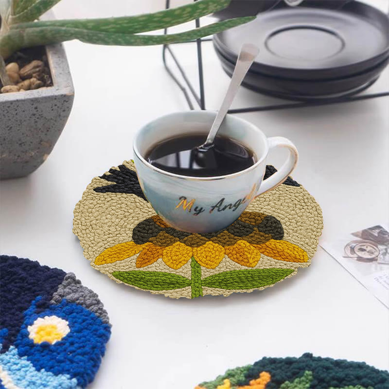 Floral Raven Punch Needle Kit - Handmade Bird Craft | Home Hanging Decor - image 11