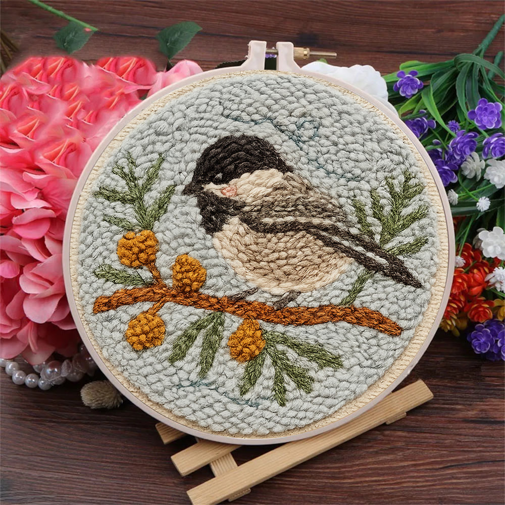 Birds On The Branch Punch Needle Kit - Cute Bird Artwork | Perfect Desk Decoration  - image 3