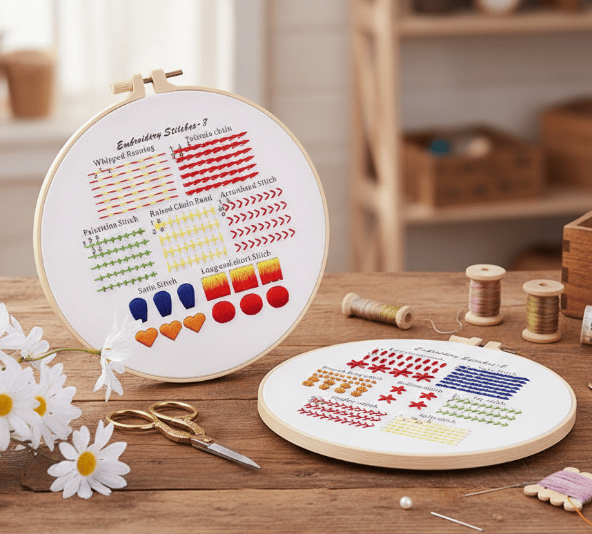 Rubbyoo 4-piece Embroidery Starter Kit - Beginner Easy Stitch Practice | Perfect Craft For Diy Starter - image 3