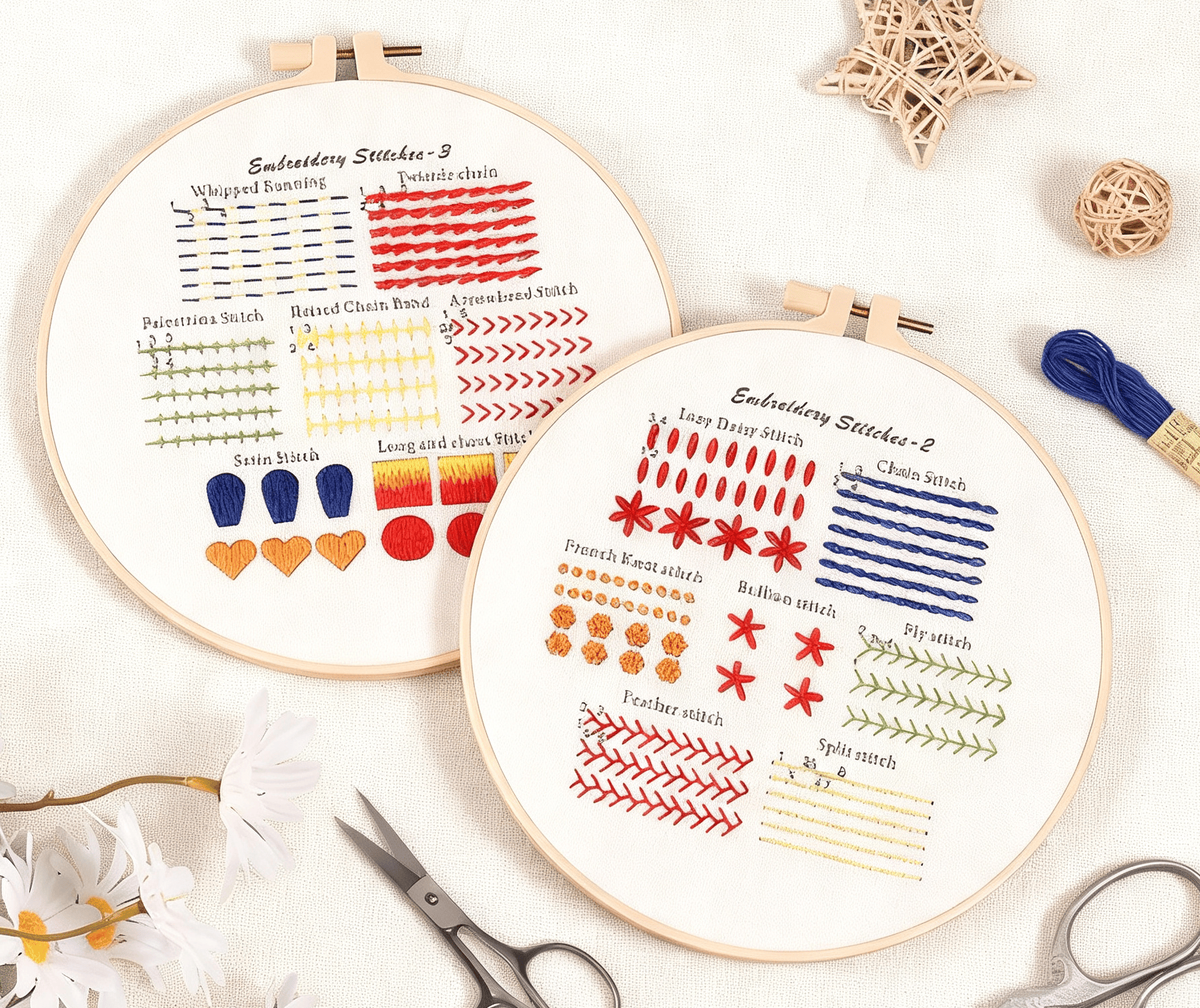 Rubbyoo 4-piece Embroidery Starter Kit - Beginner Easy Stitch Practice | Perfect Craft For Diy Starter - image 1