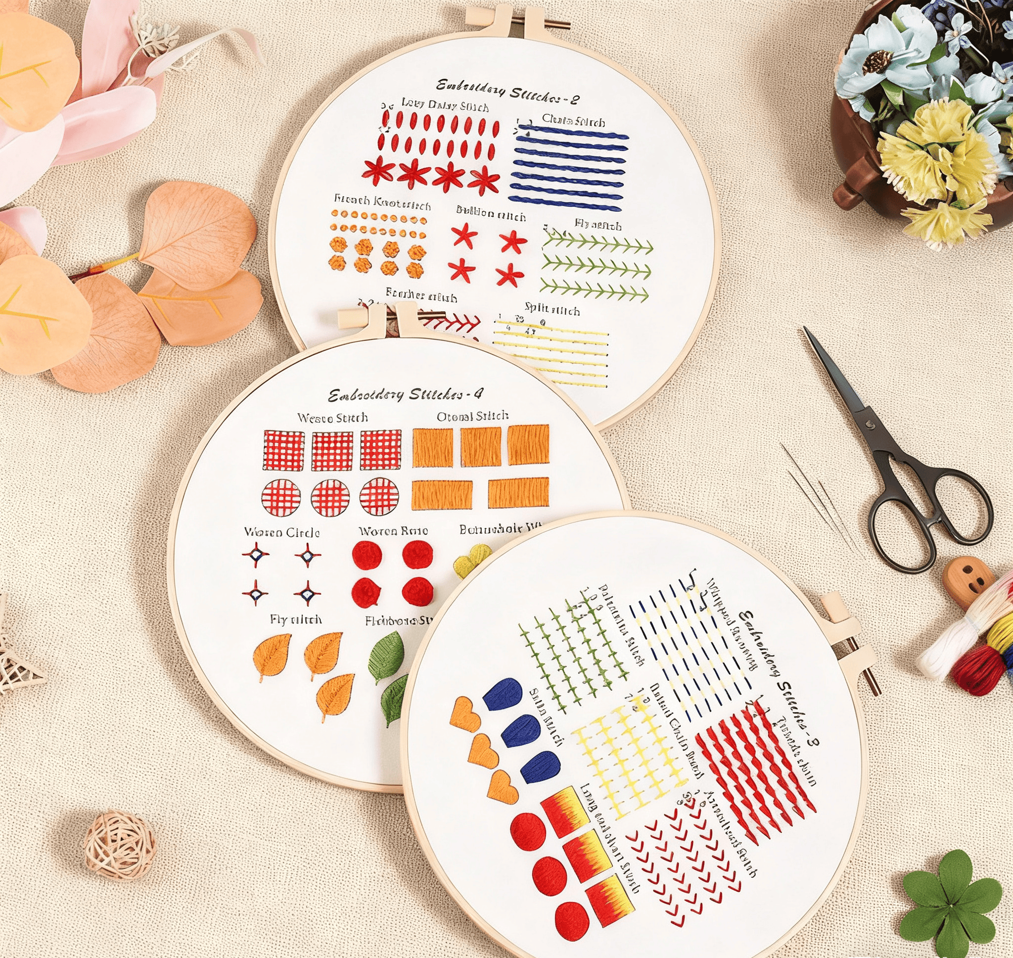 Rubbyoo 4-piece Embroidery Starter Kit - Beginner Easy Stitch Practice | Perfect Craft For Diy Starter - image 2