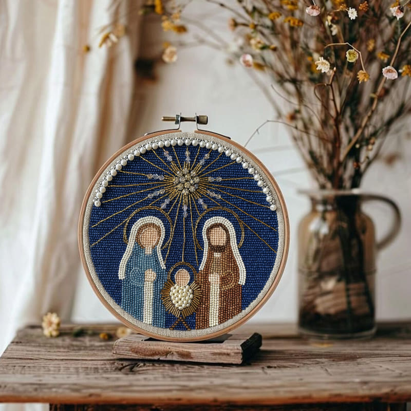 Rubbyoo Bead Embroidery Kit - Nativity Day | Creative Handmade Needlepoint | Diy Wall Hanging - image 5