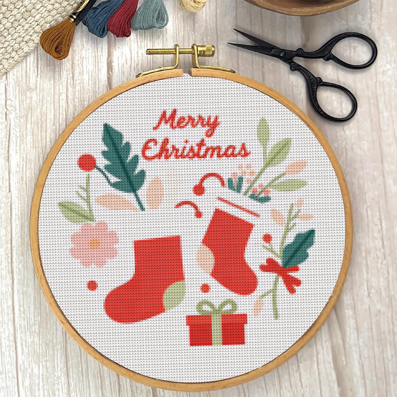  Cross Stitch Kit - Marry Christmas | Holiday Celebration Gifts | Diy Needle Collection  - image 2