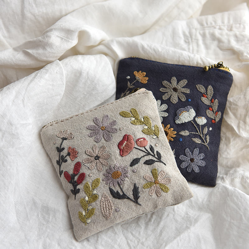 Handmade Mini Coin Purse Kit | Floral Handmade Craft | Perfect Gift For Her - image 1