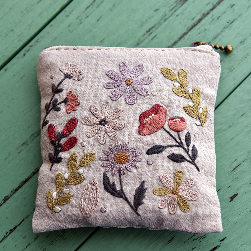 Handmade Mini Coin Purse Kit | Floral Handmade Craft | Perfect Gift For Her - #2 - image 3