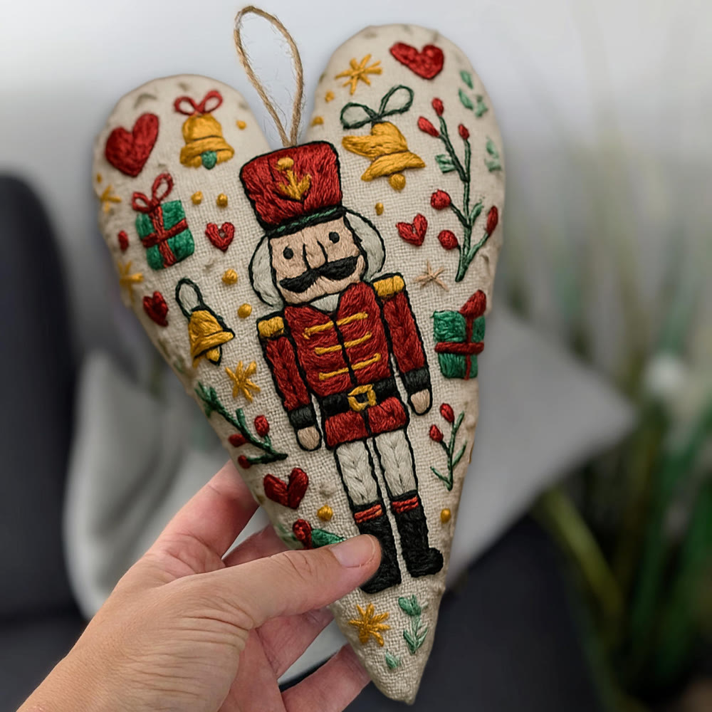 Rubbyoo Heart Embroidery Kit - Nutcracker | Christmas Tree Decoration | Nice Festive Gift  - image 6