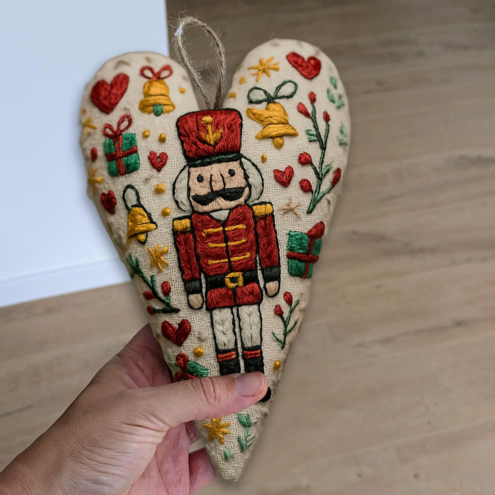 Rubbyoo Heart Embroidery Kit - Nutcracker | Christmas Tree Decoration | Nice Festive Gift  - image 4