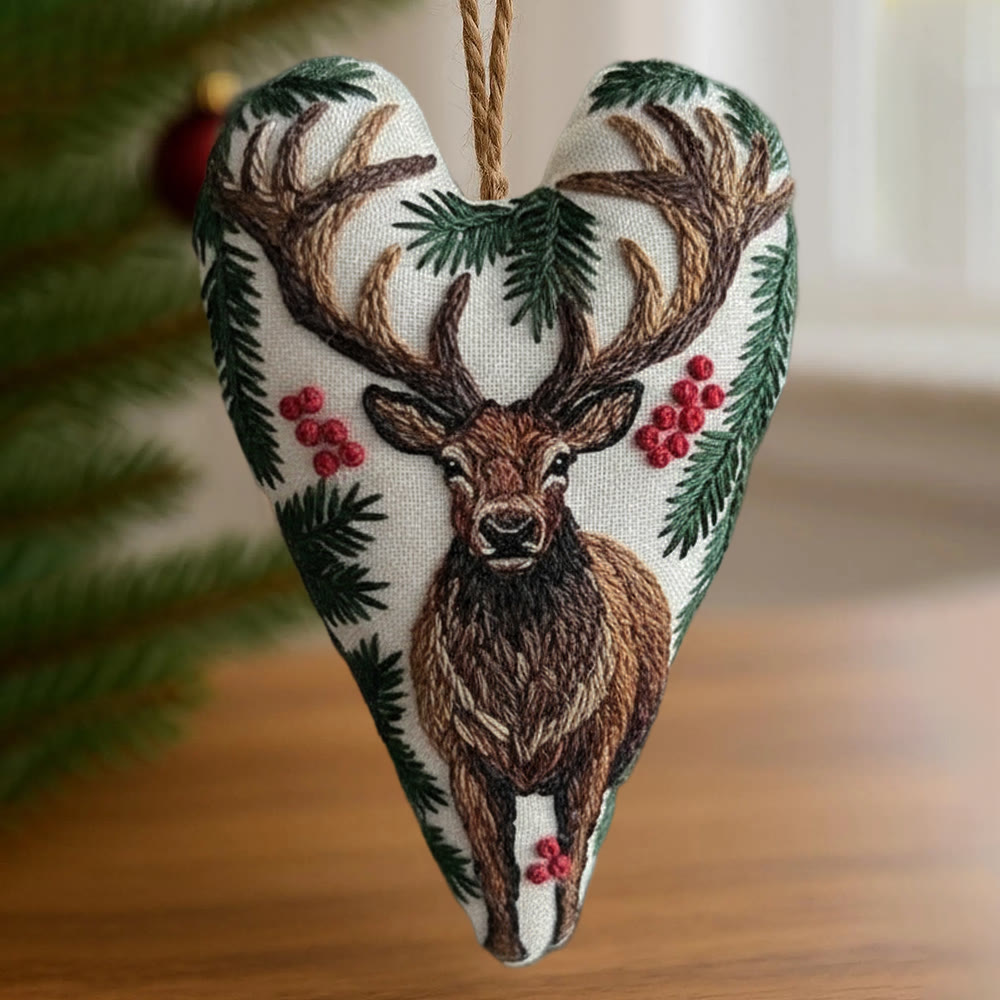 Rubbyoo Heart Embroidery Kit - The King Of Deer | Christmas Animal Craft | Decorative Needle Art  - image 2