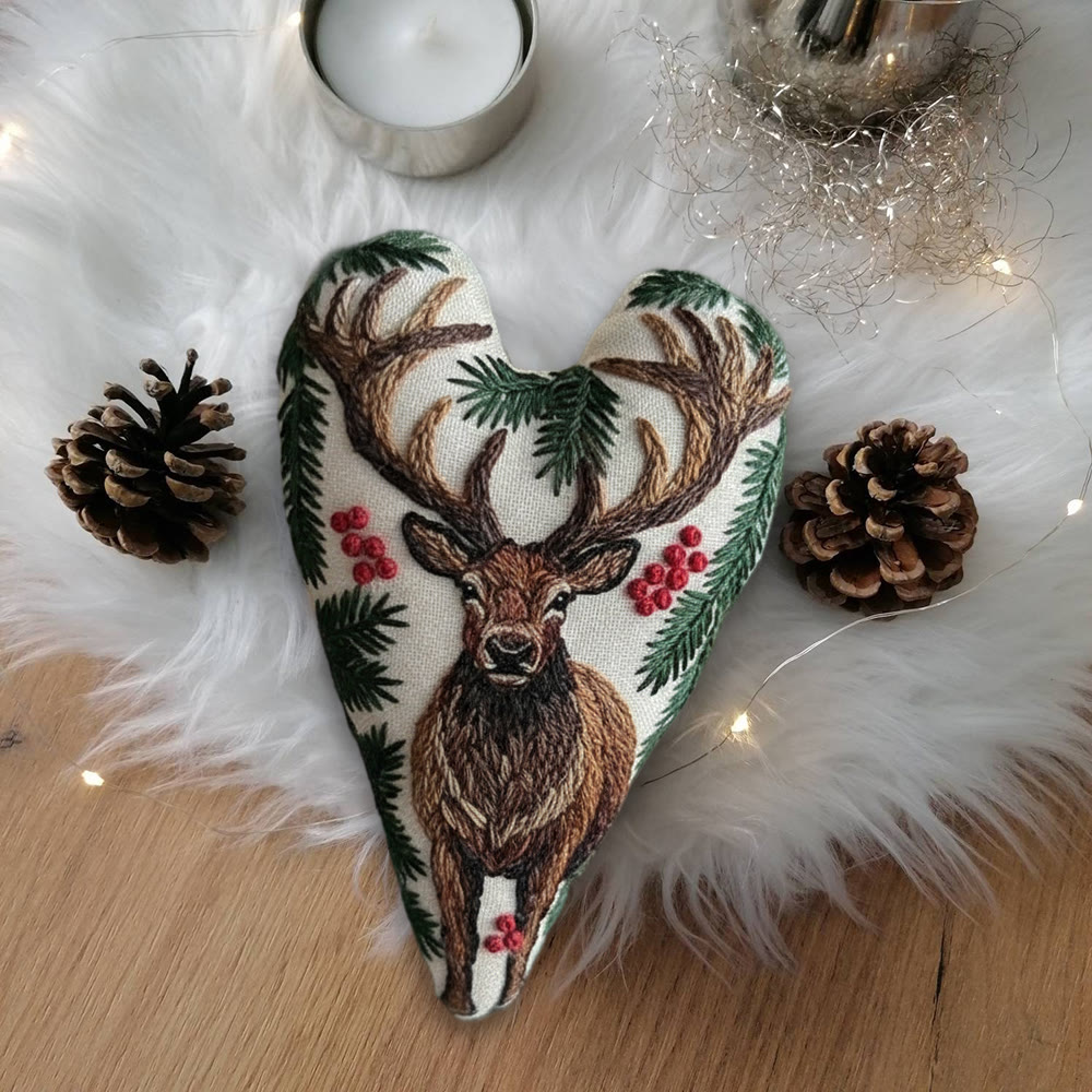 Rubbyoo Heart Embroidery Kit - The King Of Deer | Christmas Animal Craft | Decorative Needle Art  - image 7