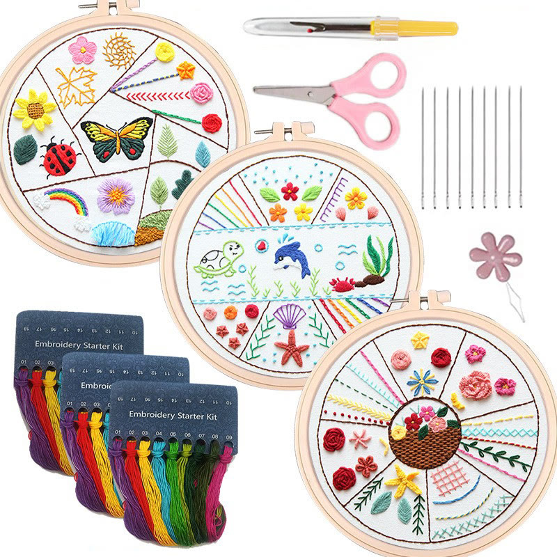 Rubbyoo 3-piece Embroidery Starter Kit - Diy Hoop Art For Beginner | Perfect  Handmade Stitch Practice  - 3-piece Embroidery Starter Kit - image 9