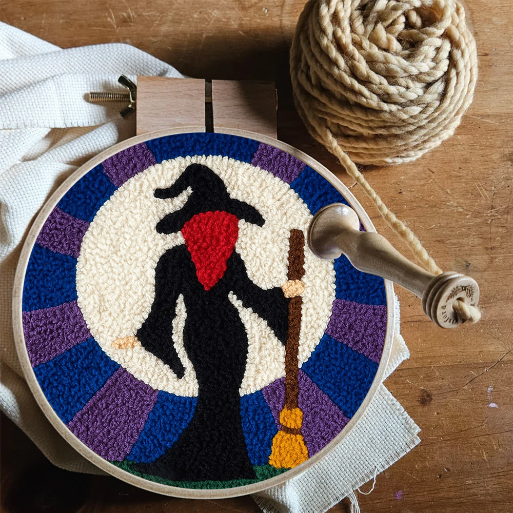 Magical Witch Punch Needle Kit - Unique Needle Coaster | Perfect For Holiday Decor - image 3