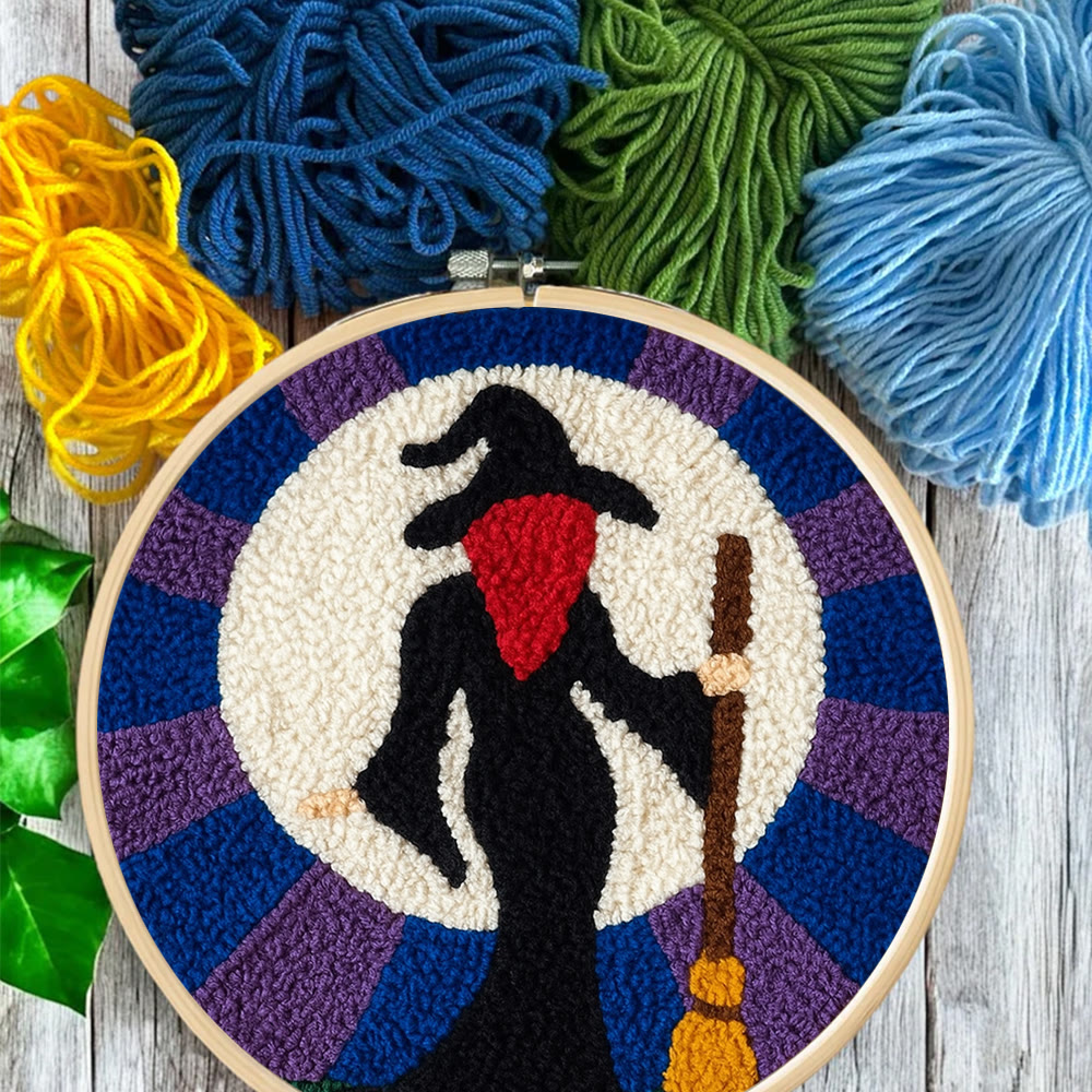 Magical Witch Punch Needle Kit - Unique Needle Coaster | Perfect For Holiday Decor - image 2