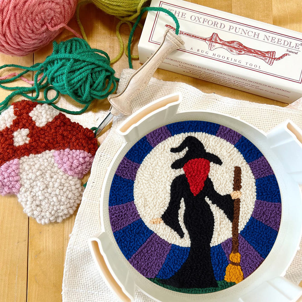 Magical Witch Punch Needle Kit - Unique Needle Coaster | Perfect For Holiday Decor - image 6