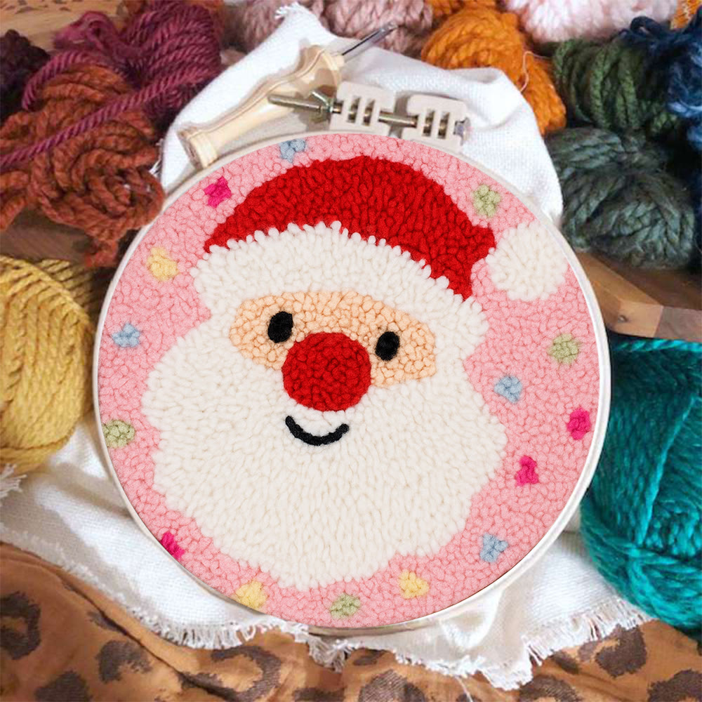 Adorable Santa Claus Punch Needle Kit - Christmas Celebration Gift | Perfect Diy Handicraft For Kid  - image 6