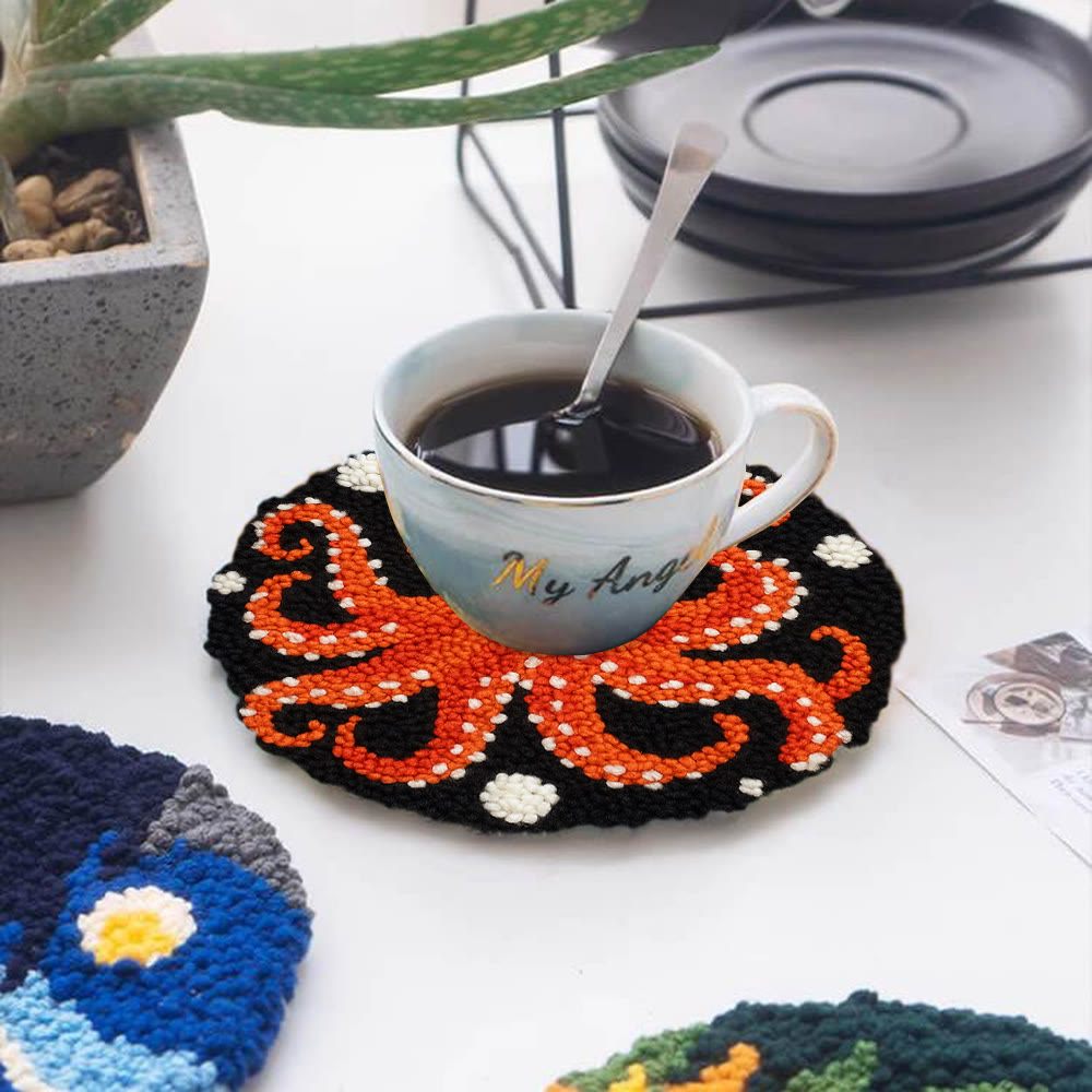 Funny Octopus Punch Needle Kit - Creative Handmade Coaster | Unique Home Decor - image 11
