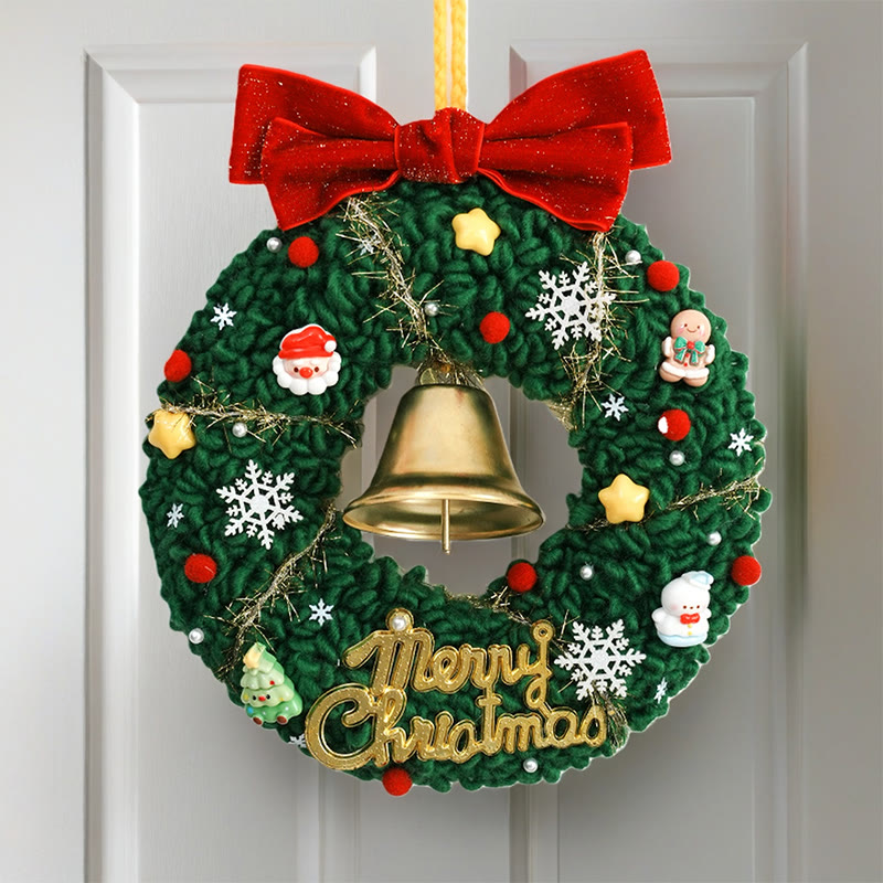 Christmas Wreath Punch Needle Kit - Unique Christmas Yarn Craft | Perfect Needlework For Home Ornament - image 3