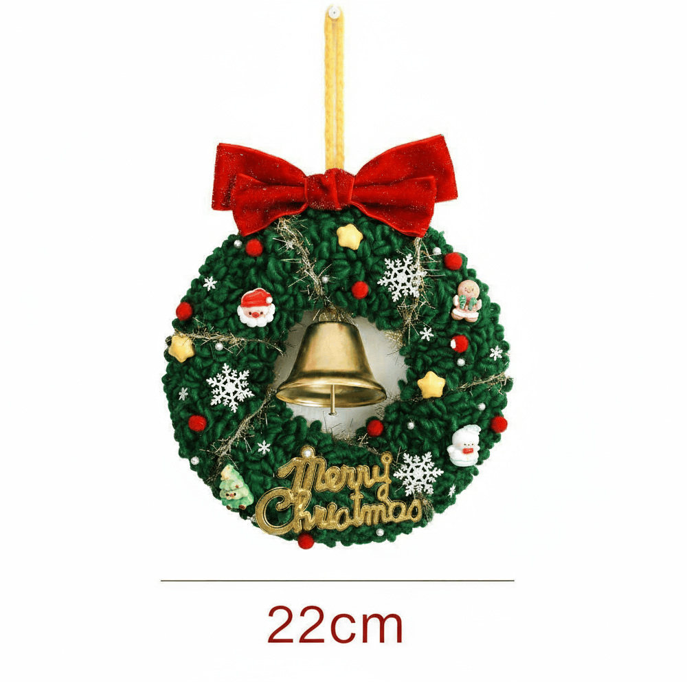Christmas Wreath Punch Needle Kit - Unique Christmas Yarn Craft | Perfect Needlework For Home Ornament - 22cm - image 9