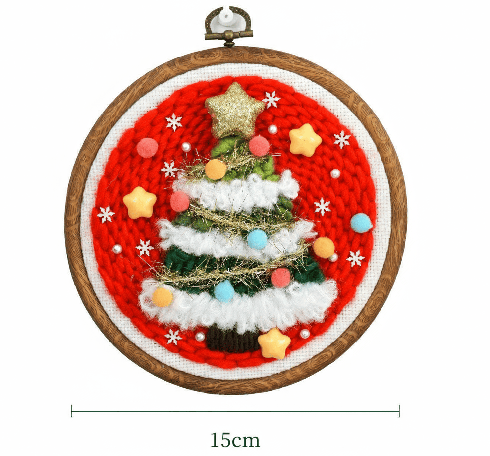 Christmas Tree Punch Needle Kit - Creative Needle Artcraft | Holiday Decorative Gifts - Christmas Tree Punch Needle Kit - image 10