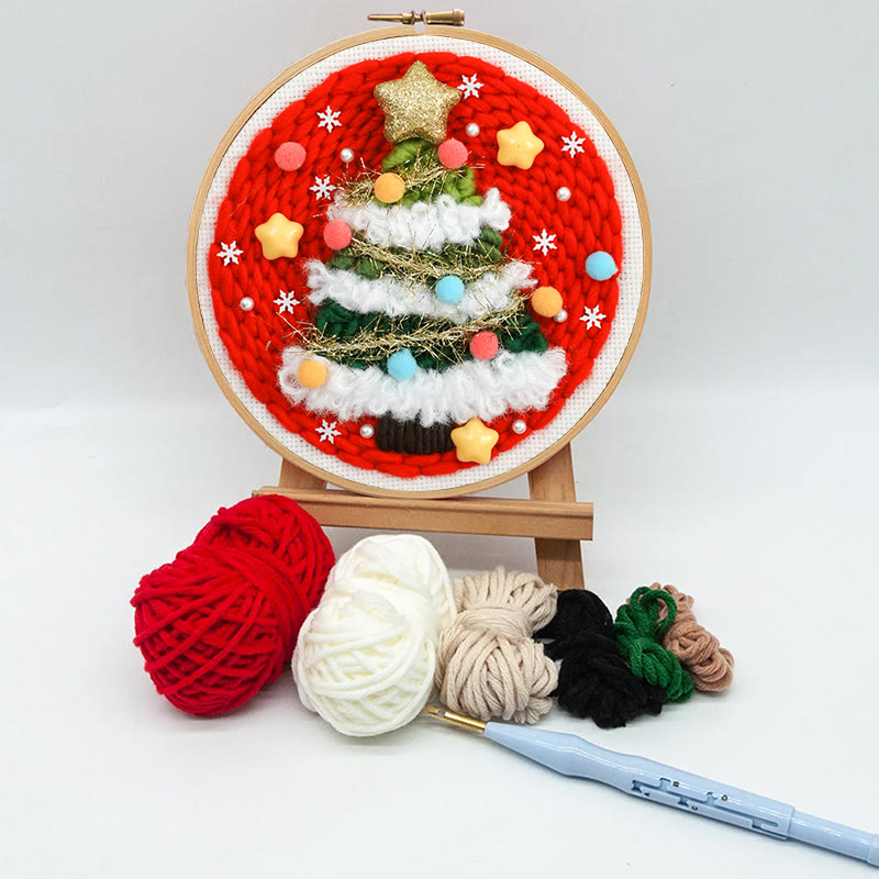 Christmas Tree Punch Needle Kit - Creative Needle Artcraft | Holiday Decorative Gifts - image 11