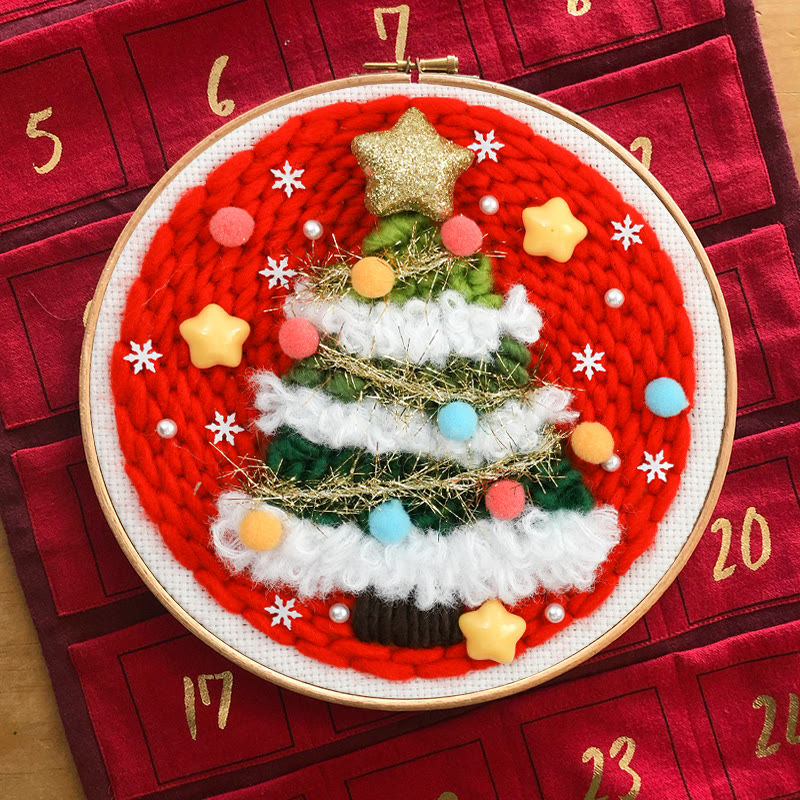 Christmas Tree Punch Needle Kit - Creative Needle Artcraft | Holiday Decorative Gifts - image 3