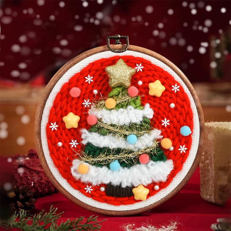 Christmas Tree Punch Needle Kit - Creative Needle Artcraft | Holiday Decorative Gifts - image 2
