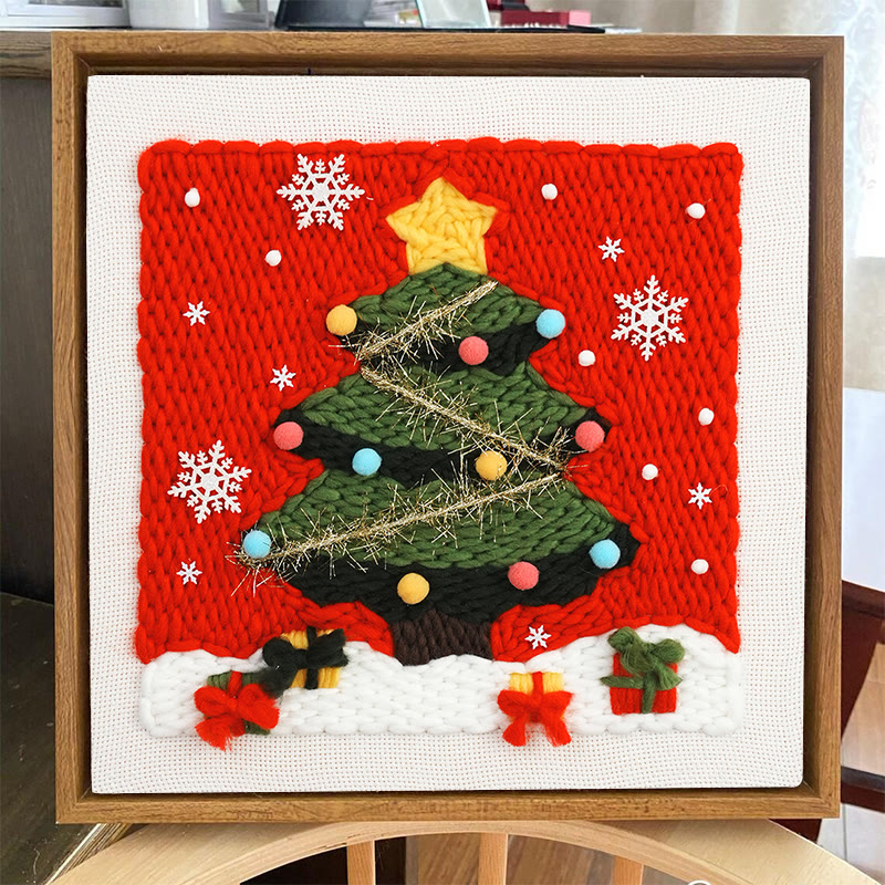 Christmas Series Square Punch Needle Kit - Personalized Needle Craft | Nice Christmas Decorative Gifts  - image 5