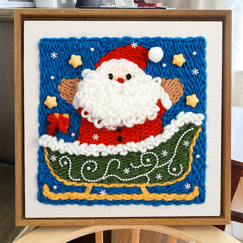 Christmas Series Square Punch Needle Kit - Personalized Needle Craft | Nice Christmas Decorative Gifts  - image 4