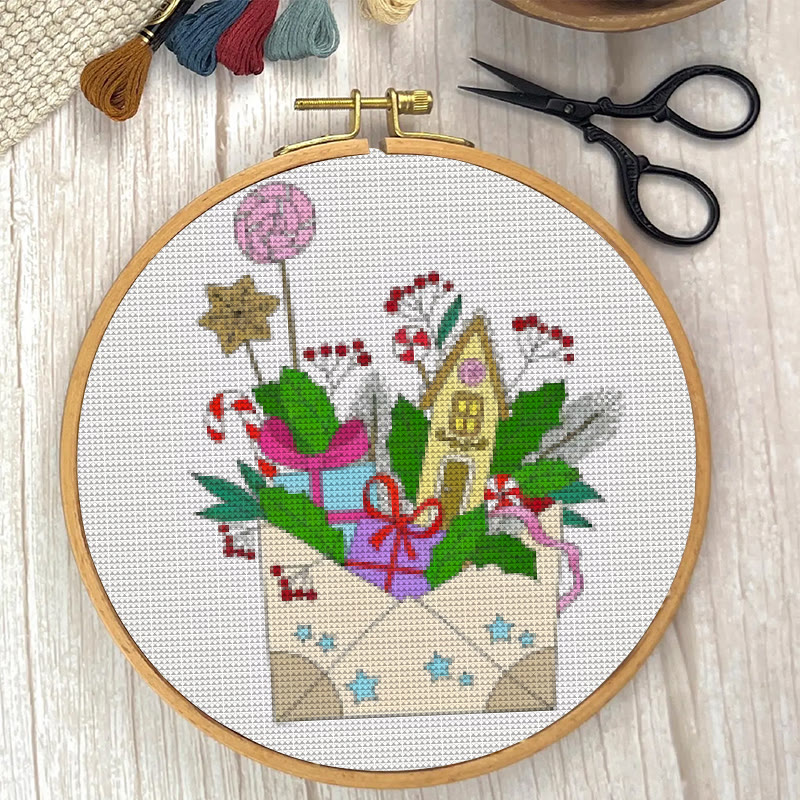  Cross Stitch Kit - New Year Envelope | Christmas Celebration Handicraft | Festival Home Decor - image 2