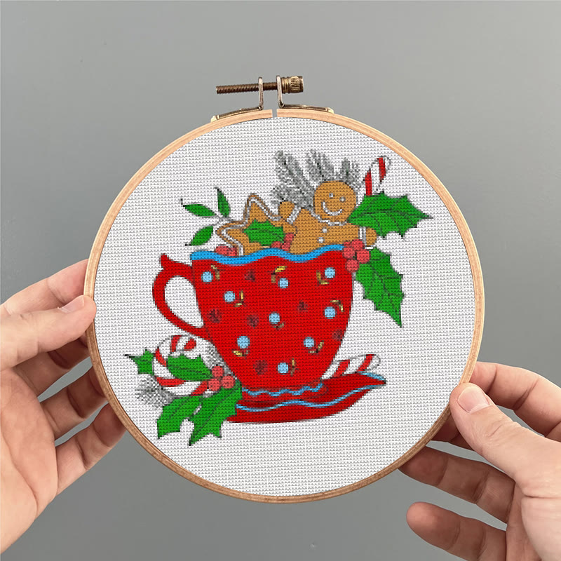 Cross Stitch Kit - Christmas Cup | Winter Needle Artwork | Unique Holiday  Collection - image 4