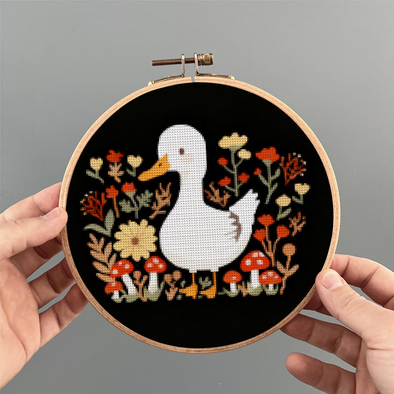 Cross Stitch Kit - Floral Duck | Autumn Animal Craft | Nice Stitch Gifts - image 2