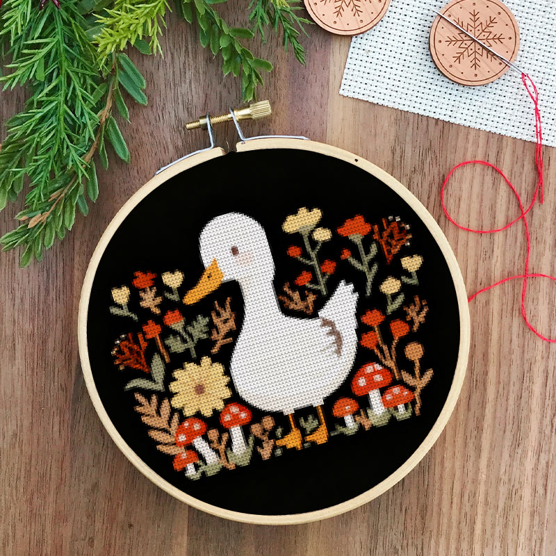 Cross Stitch Kit - Floral Duck | Autumn Animal Craft | Nice Stitch Gifts - image 8