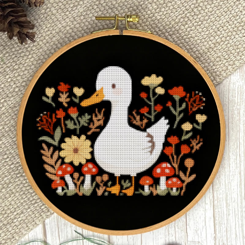 Cross Stitch Kit - Floral Duck | Autumn Animal Craft | Nice Stitch Gifts - image 7