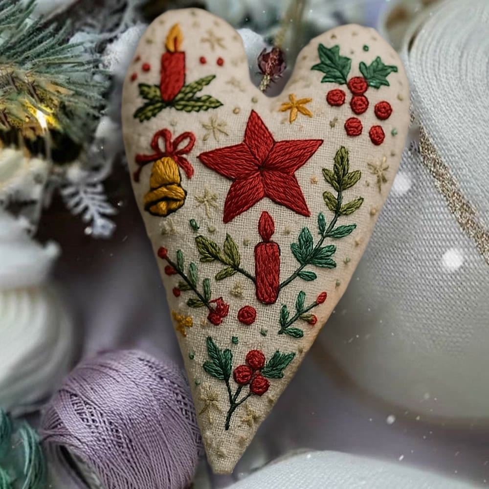Rubbyoo Heart Embroidery Kit - Christian Candle | Christmas Decoration | Nice Festival Gift - image 3