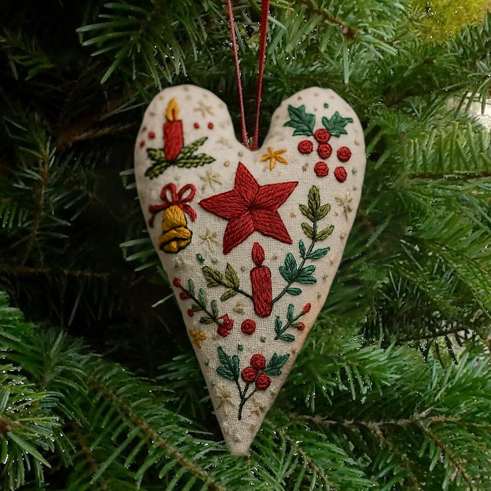 Rubbyoo Heart Embroidery Kit - Christian Candle | Christmas Decoration | Nice Festival Gift - image 1