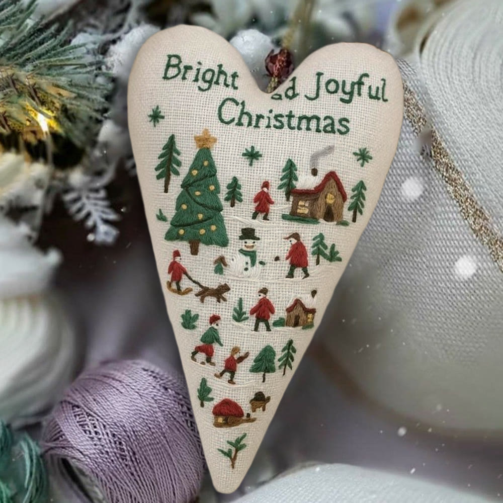 Rubbyoo Heart Embroidery Kit - Christmas Diorama | Christmas Decoration | Diy Holiday Gift - image 3