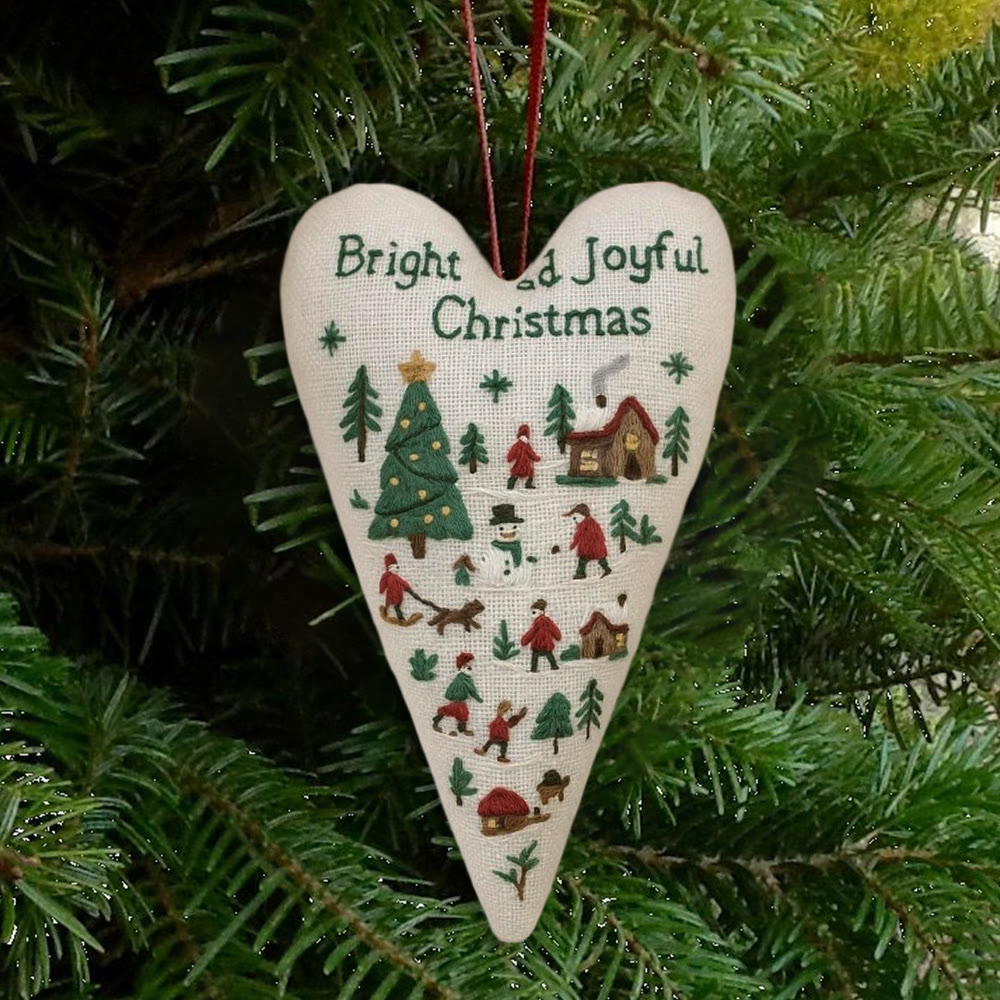 Rubbyoo Heart Embroidery Kit - Christmas Diorama | Christmas Decoration | Diy Holiday Gift - image 1