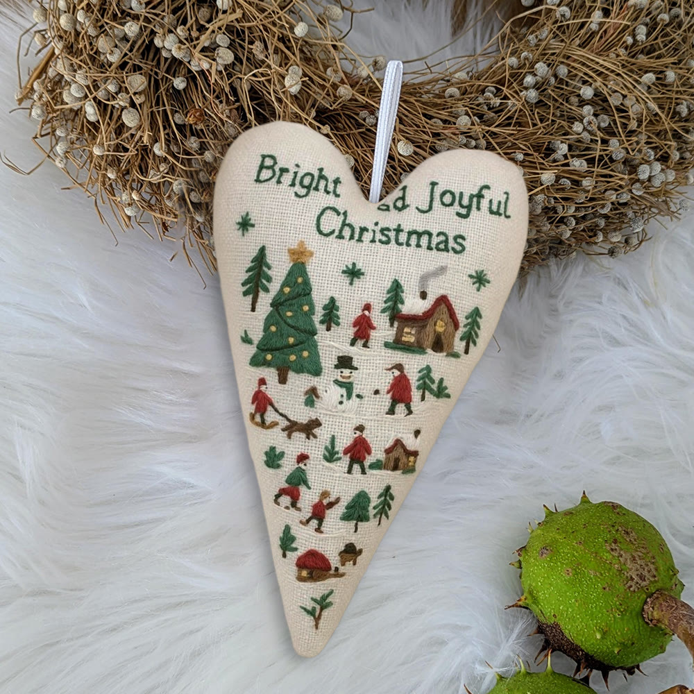 Rubbyoo Heart Embroidery Kit - Christmas Diorama | Christmas Decoration | Diy Holiday Gift - image 2