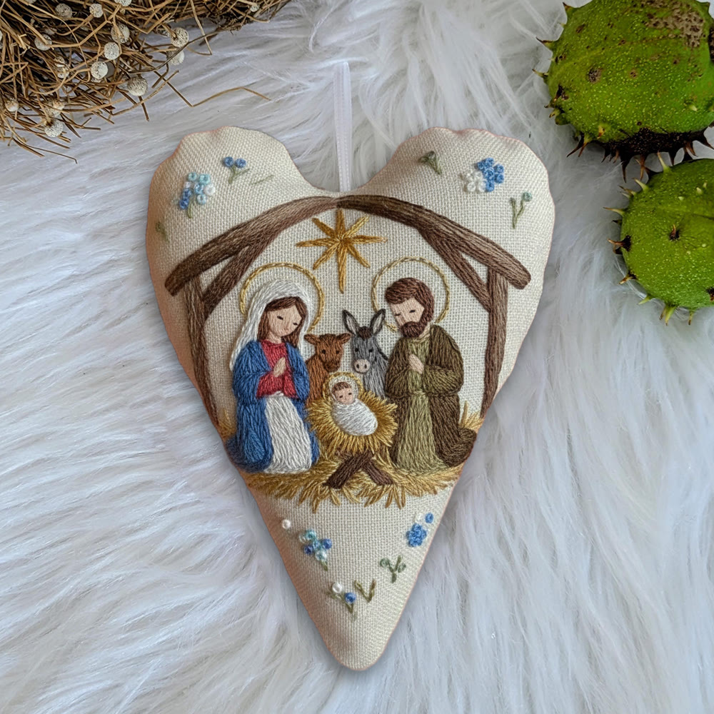 Rubbyoo Heart Embroidery Kit - Nativity Scene | Christmas Decoration | Meaningful Gift For Religious Enthusiasts - image 7
