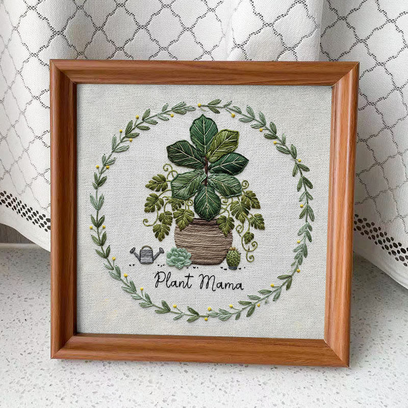 Rubbyoo Embroidery Kit - House Plant | Nice For Wall Decor | Diy Needle Craft  - Embroidery Kit Plus An Extra Frame - image 12
