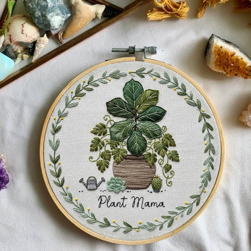 Rubbyoo Embroidery Kit - House Plant | Nice For Wall Decor | Diy Needle Craft  - image 3