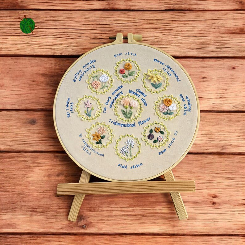 Rubbyoo 3-piece Embroidery Starter Kit - Various Stitch Practice | Basic Stitches For Beginners | Gift For Handmade Lovers - image 2