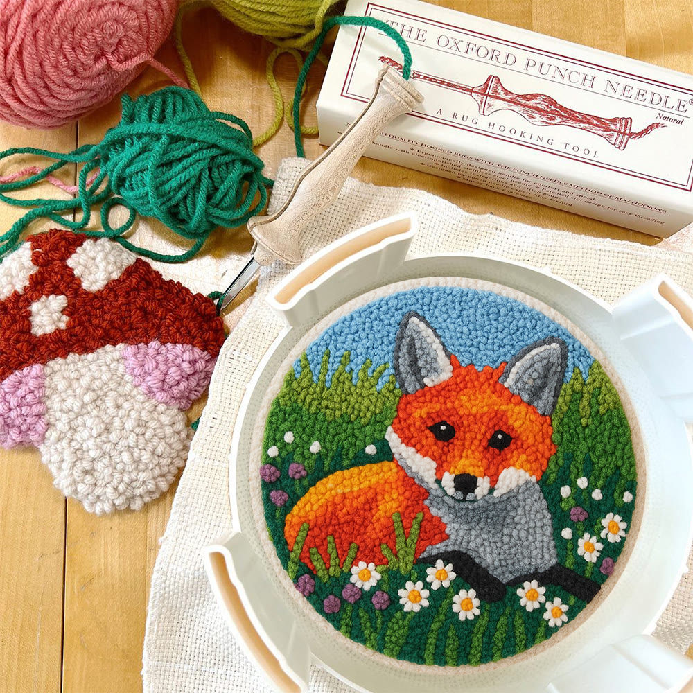 Fox In Meadow Punch Needle Kit - Nature Craft | Perfect For Craft Enthusiasts - image 10