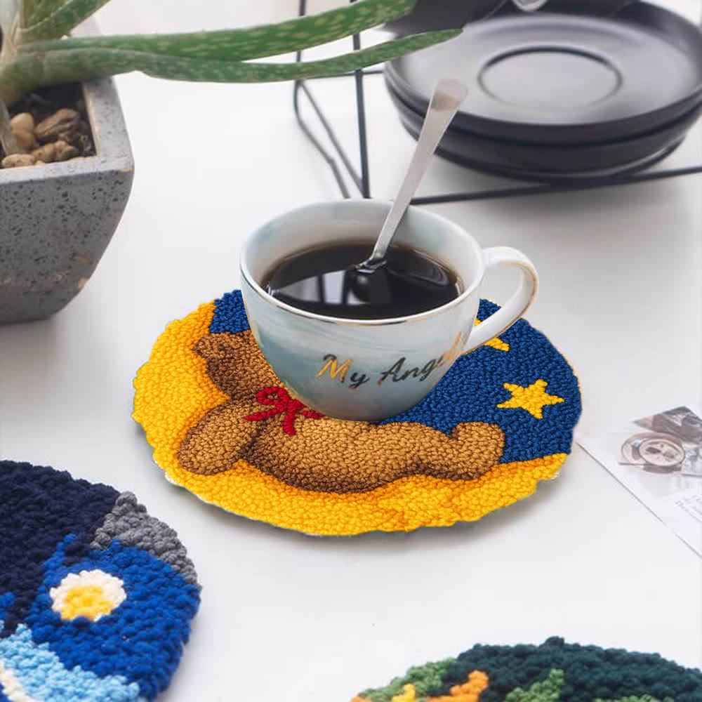 Moon Bear Punch Needle Kit - Handcrafted Art | Cozy Home Decor Hanging Ornament - image 12