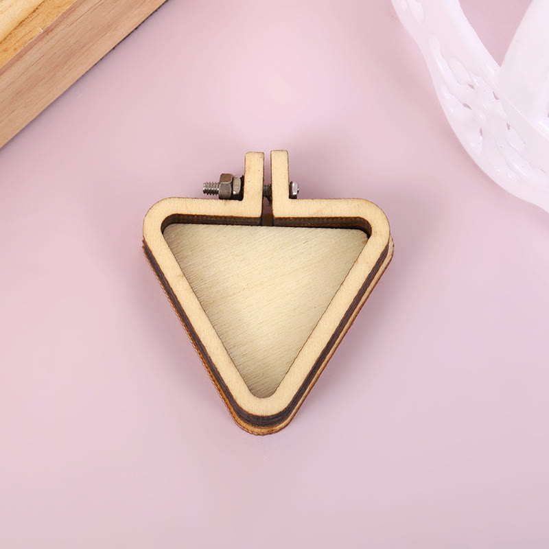 Embroidery Mini Wooden Irregular Shapes Hoops | Handmade Christmas Ornament | Perfect For Diy Stitch Art - image 4