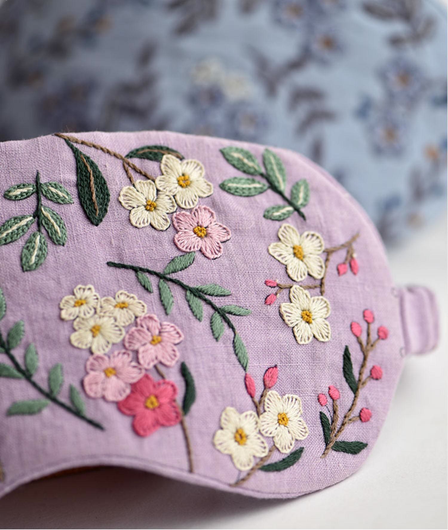 Handmade  Eye Mask Kit | Floral Eye Mask Handicraft | Unique Anniversary Gift - image 2