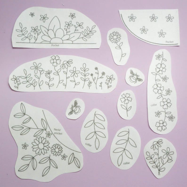  Flower Stick And Stitch Patterns |  Floral Designs For Custom Clothes | Perfect Gift For Handmade Lovers - 12pcs - image 2