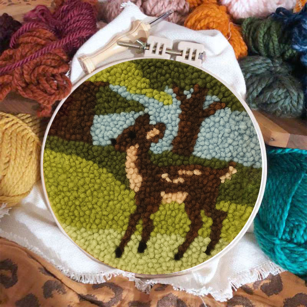 Forest Fawn Punch Needle Kit - Artisan-crafted Creation | Nature-inspired Lover's Pick - image 2