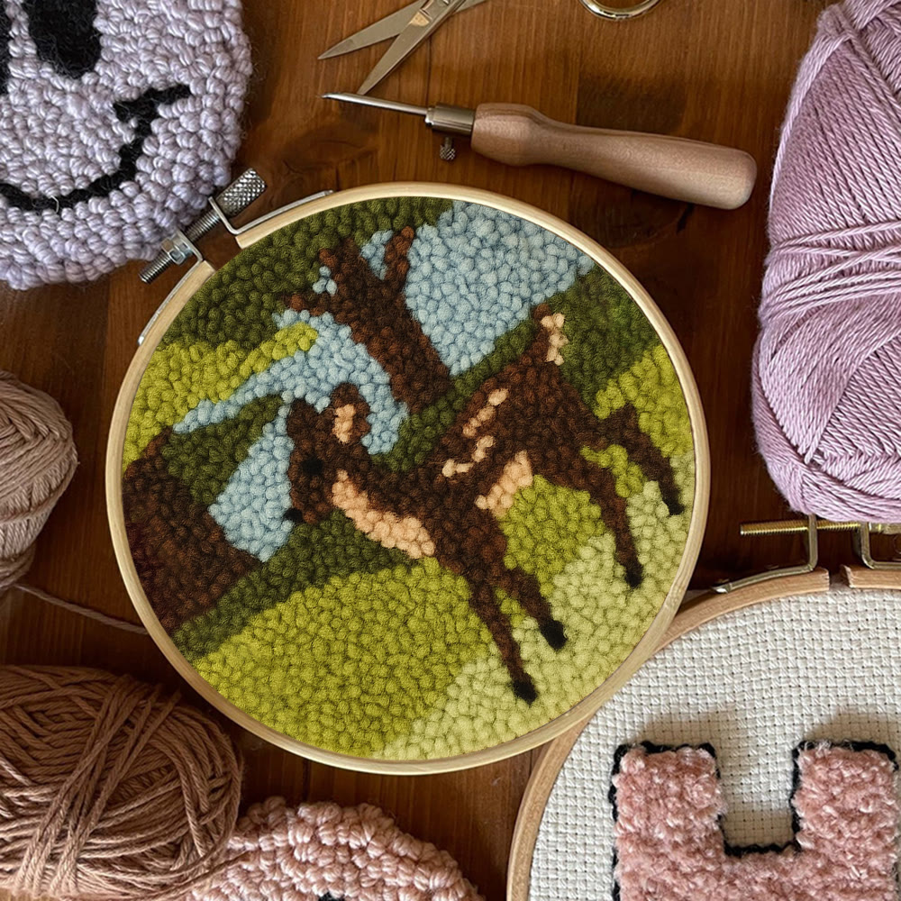 Forest Fawn Punch Needle Kit - Artisan-crafted Creation | Nature-inspired Lover's Pick - image 5